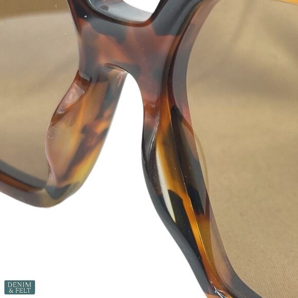 Gucci GG0956S Tortoise Cat Eye Luxury Oversized Square Sunglasses Brown Lenses